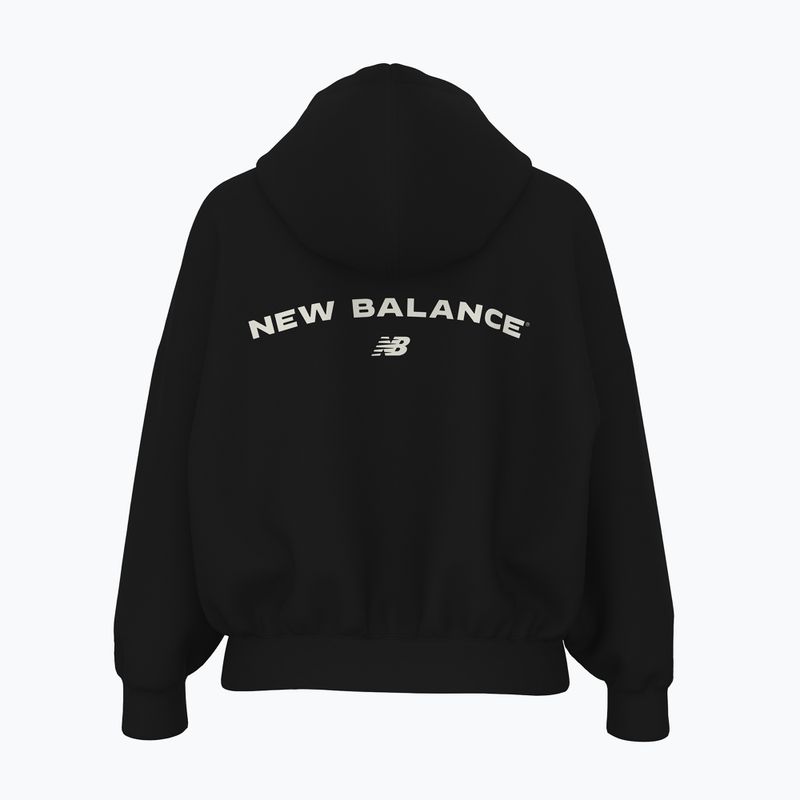 Női New Balance Reimagine Fleece kapucnis pulóver fekete 2