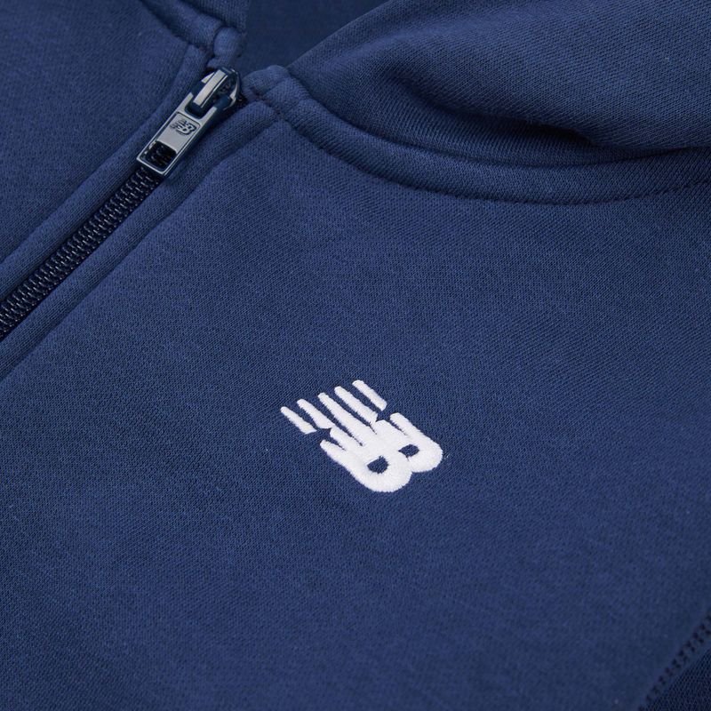 Gyerek pulóver New Balance Brush Back Small Logo Full Zip Hoodie nb navy 3