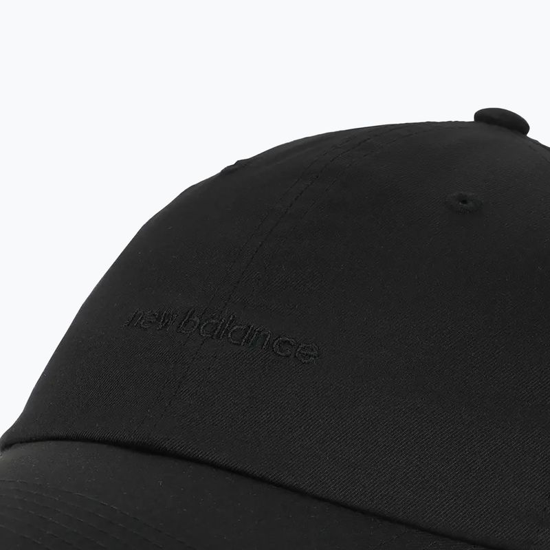 Női New Balance 6 Panel Linear Logo sapka fekete 3