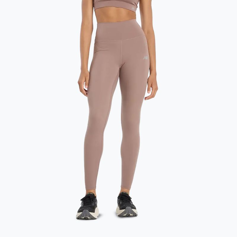Női futóleggings New Balance Harmony High Rise earth shadow