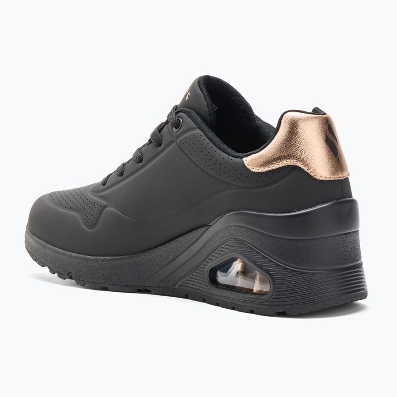Női cipő SKECHERS Uno Wedge Hi Steps black/rose gold 3