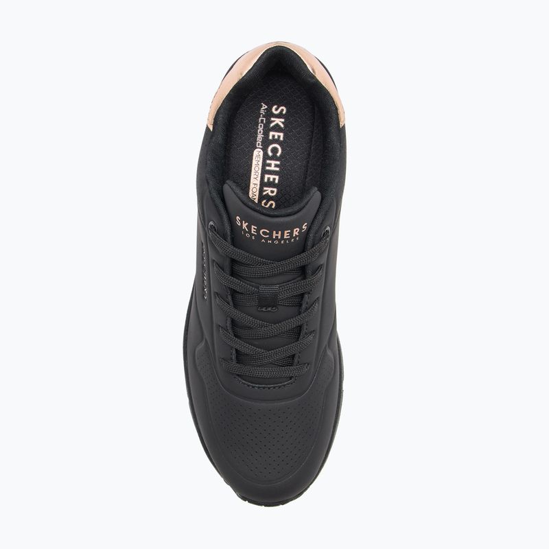 Női cipő SKECHERS Uno Wedge Hi Steps black/rose gold 5