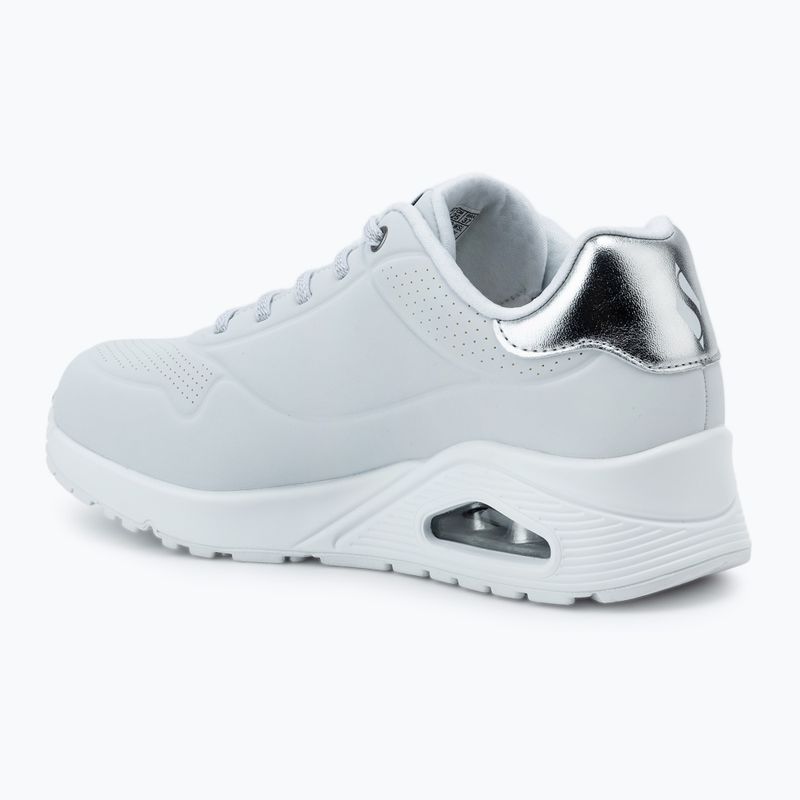 Női cipő SKECHERS Uno Shimmer Away white/silver 3