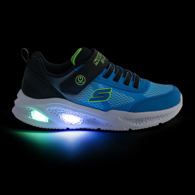 SKECHERS Meteor Lights fekete/kék gyermekcipő 9