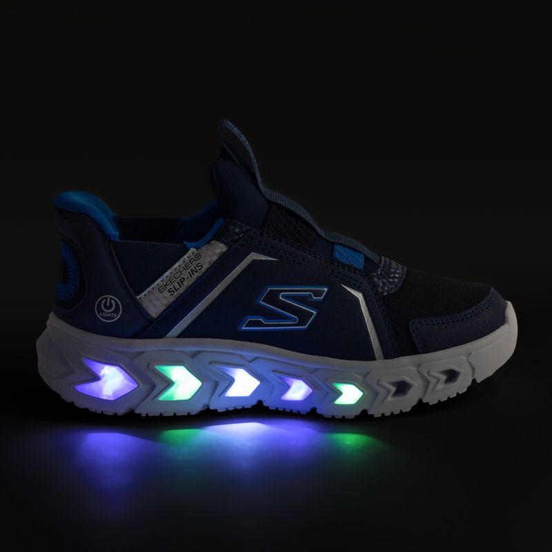 SKECHERS Slip-Ins Hypno-Flash 2.0 gyerekcipő navy/fekete színben 8
