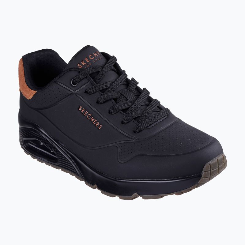 Férfi cipő SKECHERS Uno Suited On Air black/chestnut 8