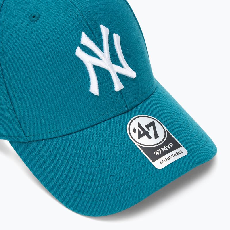 47 Brand MLB New York Yankees MVP baseball sapka sötét teal baseball sapka 3