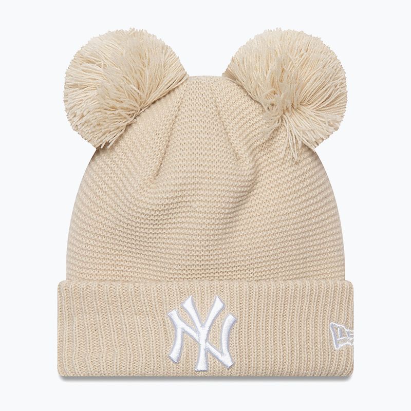 Női téli sapka New Era Wmns Double Pom Nyy light beige