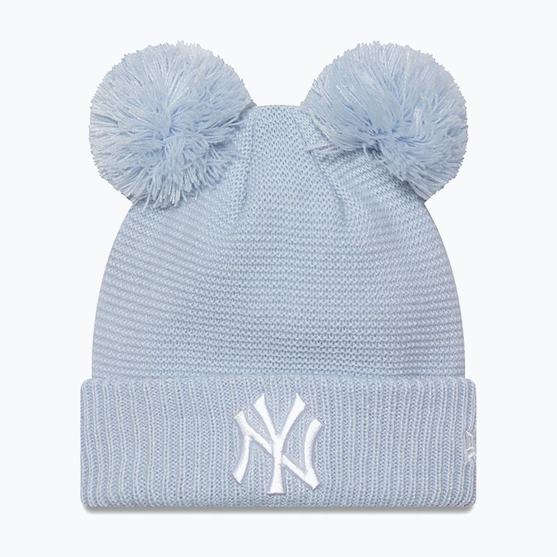 Női téli sapka New Era Wmns Double Pom Nyy pastel blue