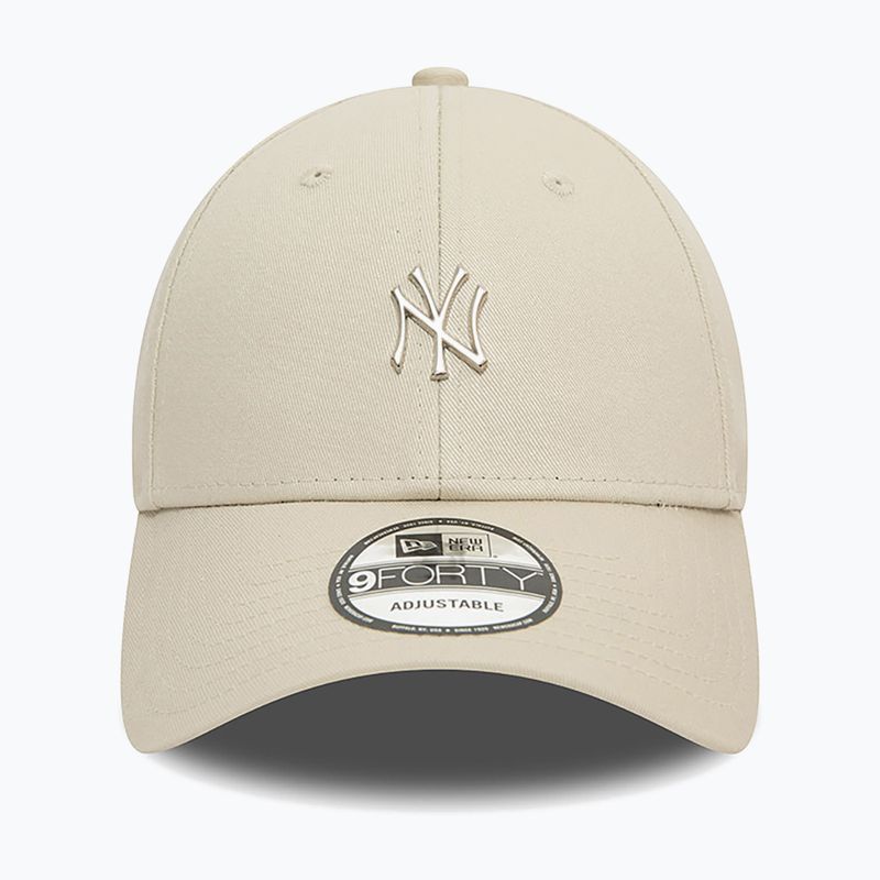 Baseballsapka New Era Metallic Pin 940 Nyy light beige 3