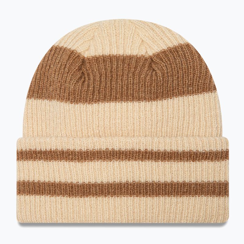 Női téli sapka New Era Stripe Cuff Knit Beanie beige 2