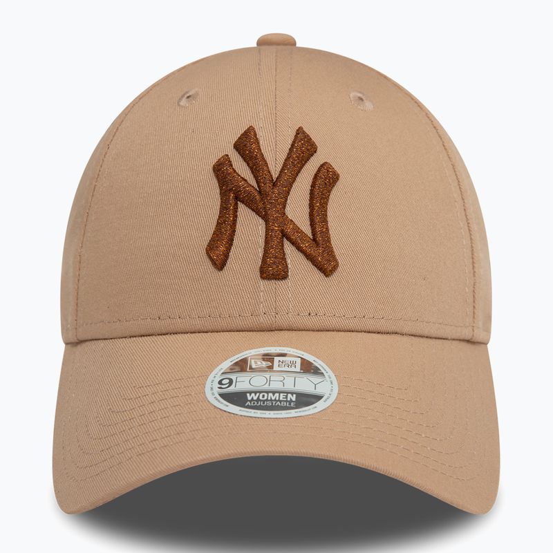 Női baseballsapka New Era Metallic 9FORTY New York Yankees beige 3