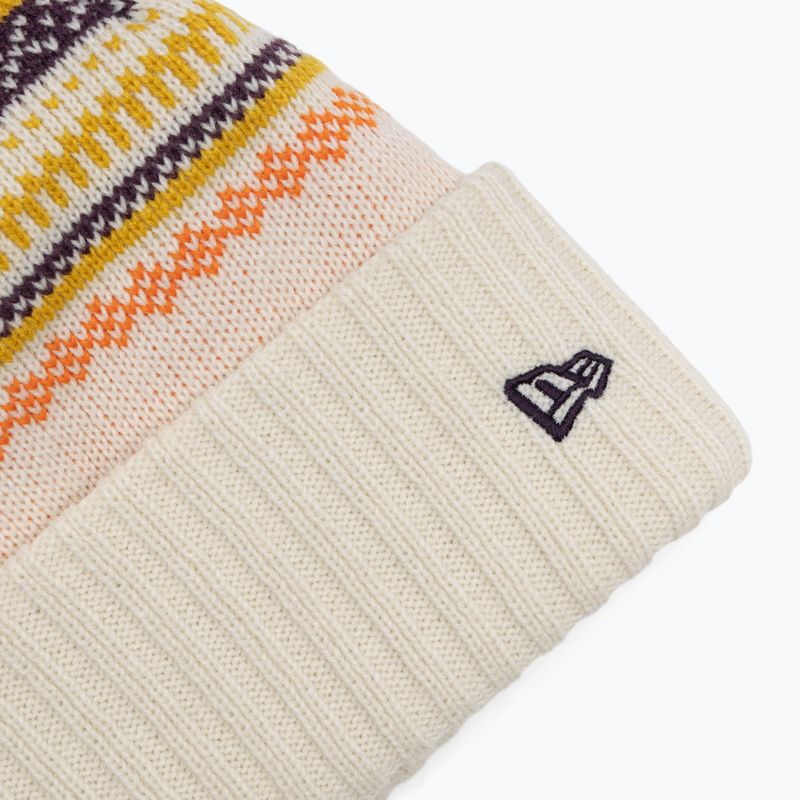 Női téli sapka New Era Rail Isle Cuff Knit Beanie light beige 3