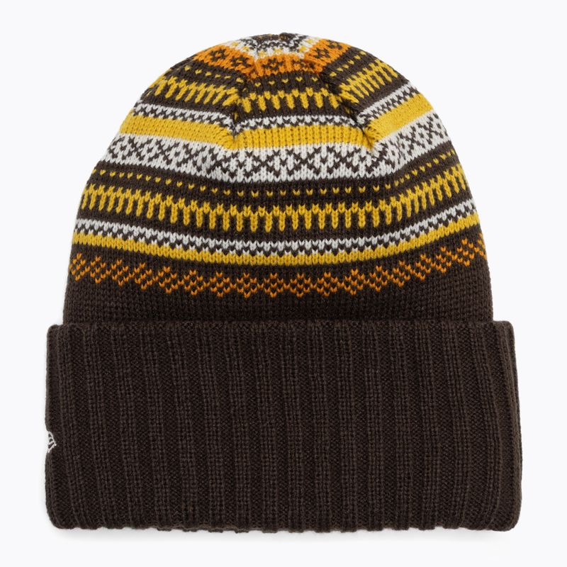 Női téli sapka New Era Rail Isle Cuff Knit Beanie dark brown 2