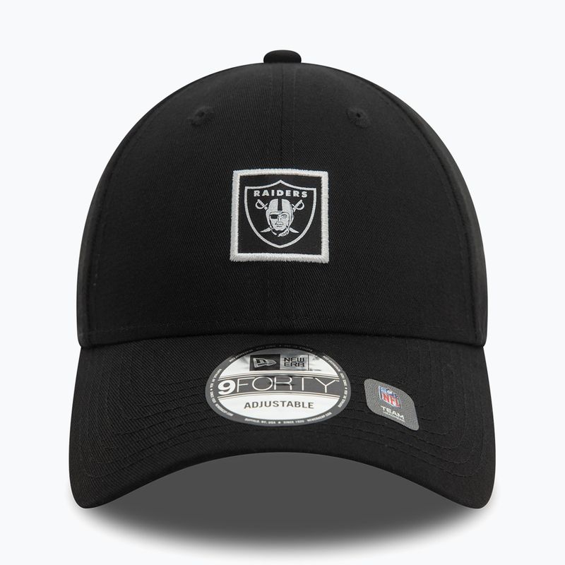 Baseballsapka New Era Metallic Patch 9FORTY Las Vegas Raiders black 3