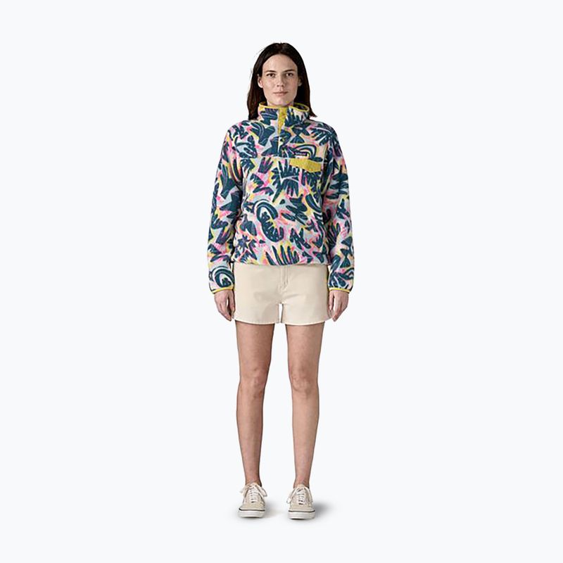 Patagonia női trekking pulóver LW Synch Snap-T P/O wild botanist/tidal teal 2