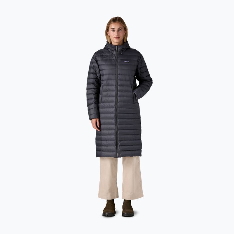 Női pehelydzseki Patagonia Recycled Down Sweater Parka fekete 2