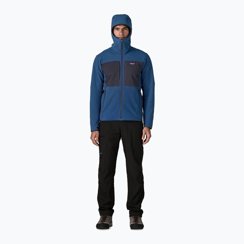 Férfi Patagonia R2 TechFace Hoody softshell kabát clement kék 2