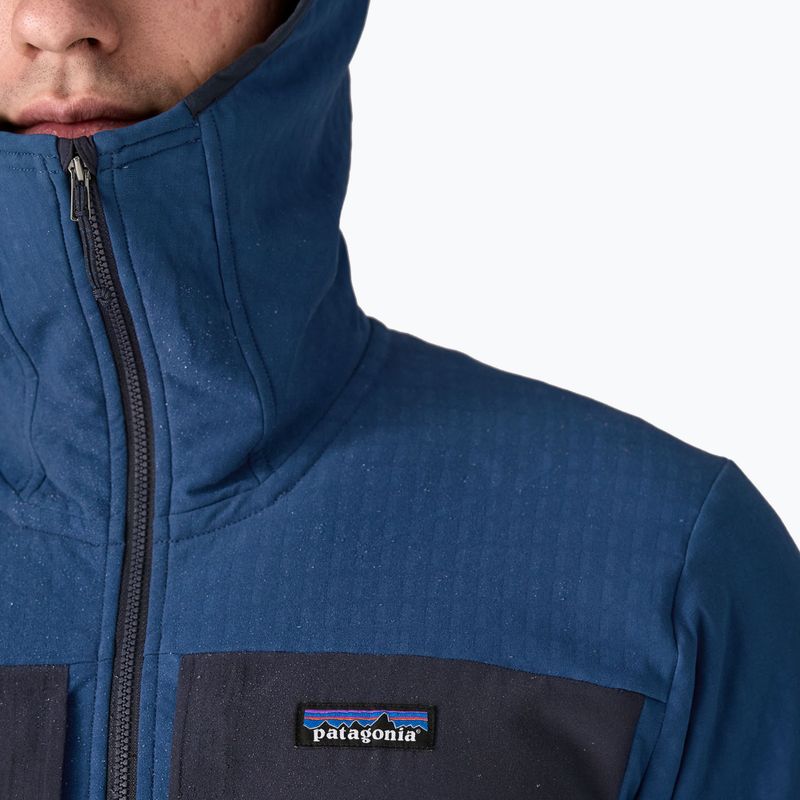 Férfi Patagonia R2 TechFace Hoody softshell kabát clement kék 6