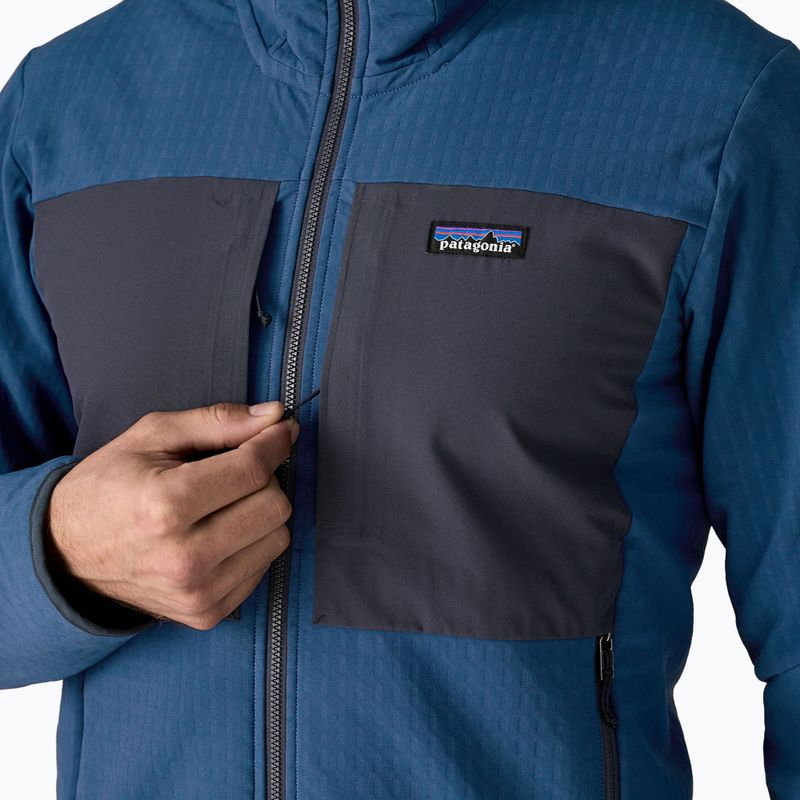 Férfi Patagonia R2 TechFace Hoody softshell kabát clement kék 7