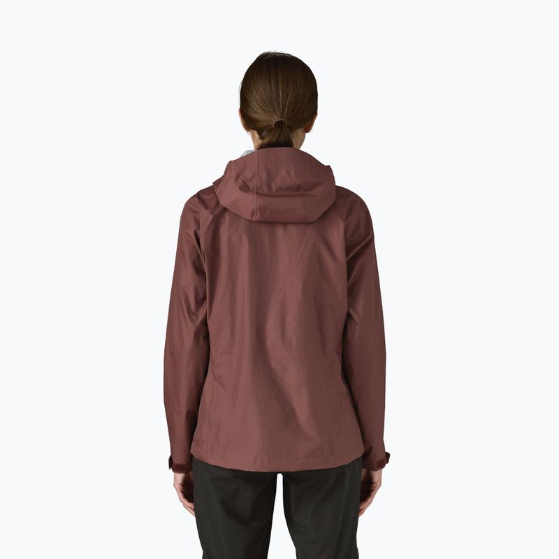 Női Patagonia Torrentshell 3L esőkabát sötét rubin színű 2