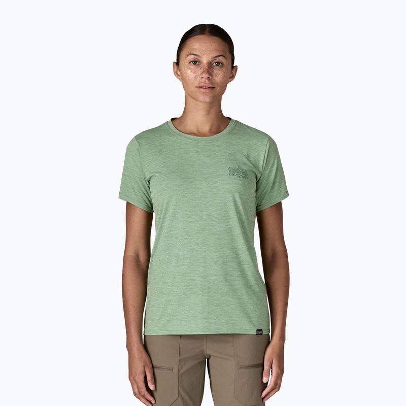 Női Patagonia Cap Cool Daily Graphic Shirt strataspire / ellwood green x-dye női póló