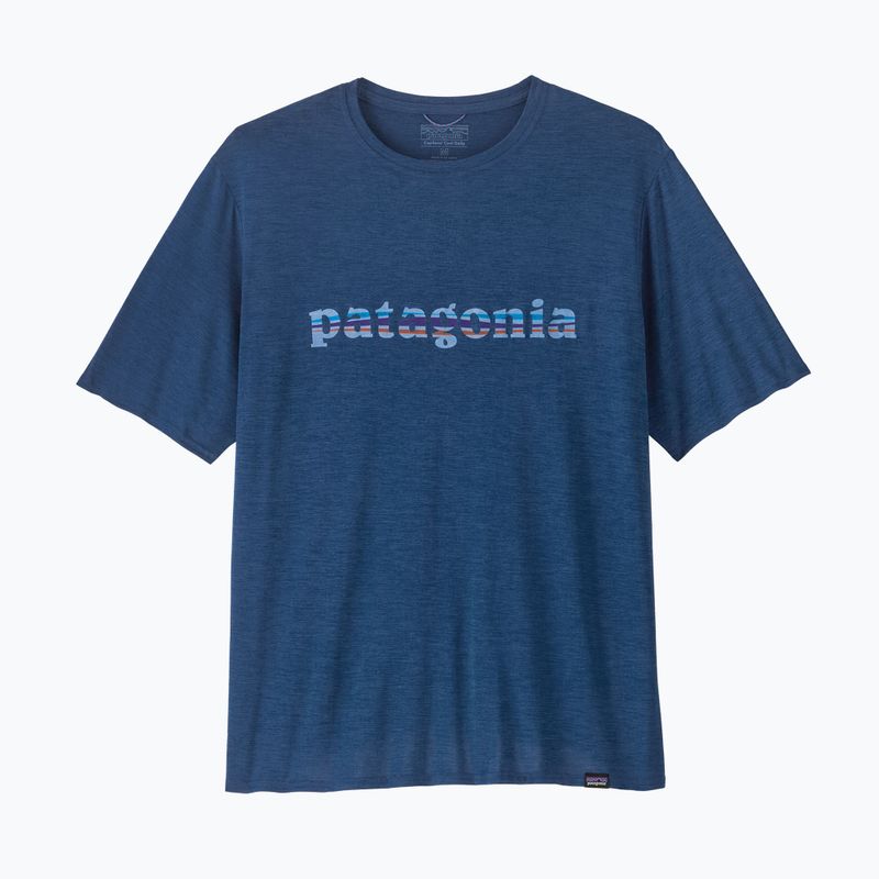 Férfi Patagonia Cap Cool Daily Graphic Shirt '73 szöveges logó / clement kék x-dye 4
