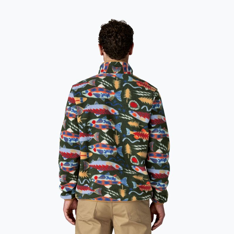 Patagonia férfi trekking pulóver LW Synch Snap-T P / O lazac energia: régi növekedés zöld 2