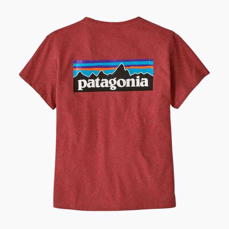 Női Patagonia P-6 Logo Felelősségteljes póló potters red 4