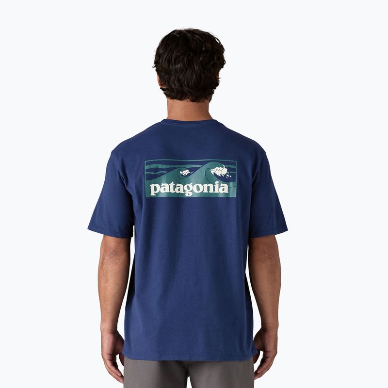 Férfi Patagonia Boardshort Logo Pocket póló Responsibili clement blue 2