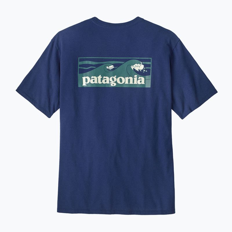 Férfi Patagonia Boardshort Logo Pocket póló Responsibili clement blue 3