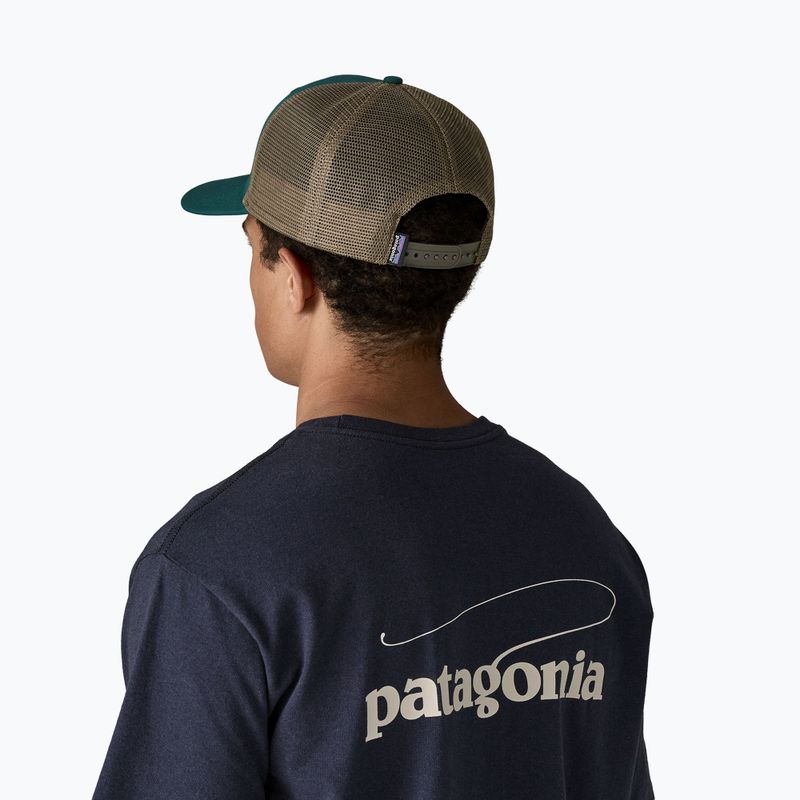 Patagonia P-6 Logo Trucker baseball sapka kaszkád zöld 3