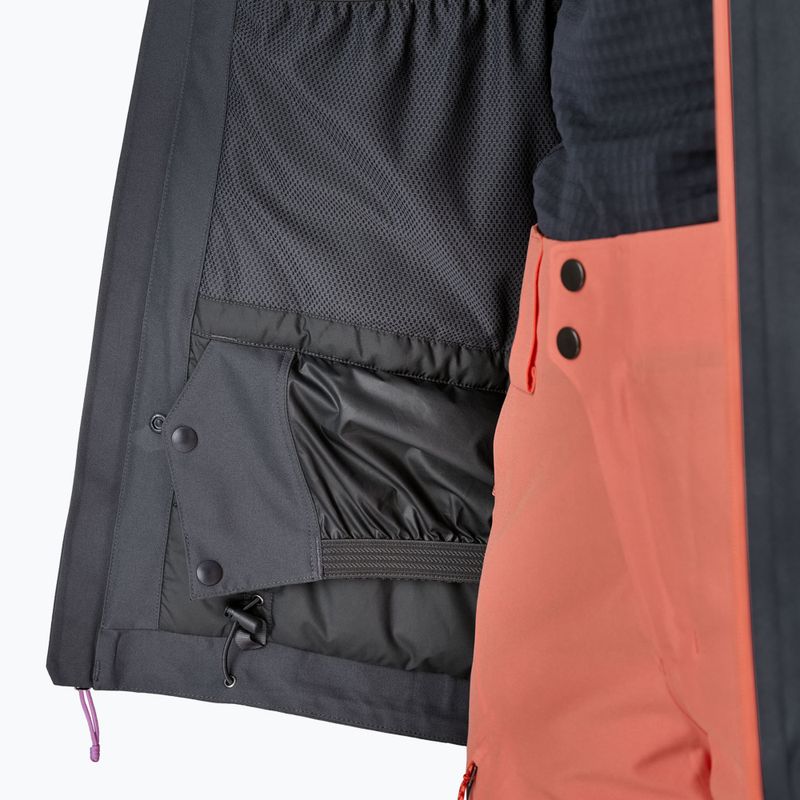 Női Patagonia Insulated Powder Town smolder kék w / narancs héj esőkabát 7