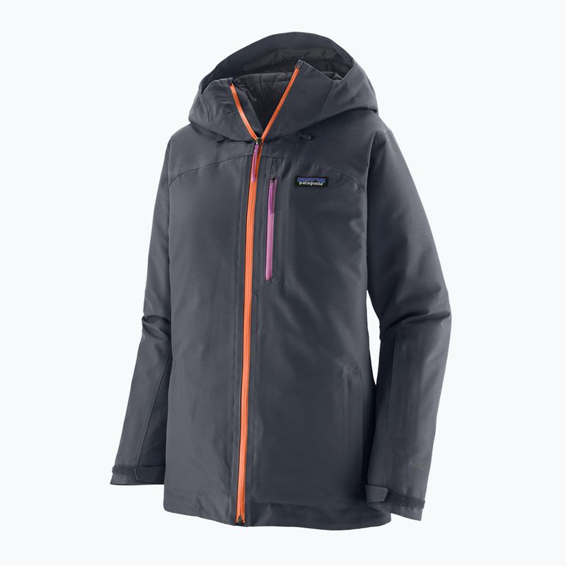 Női Patagonia Insulated Powder Town smolder kék w / narancs héj esőkabát 8