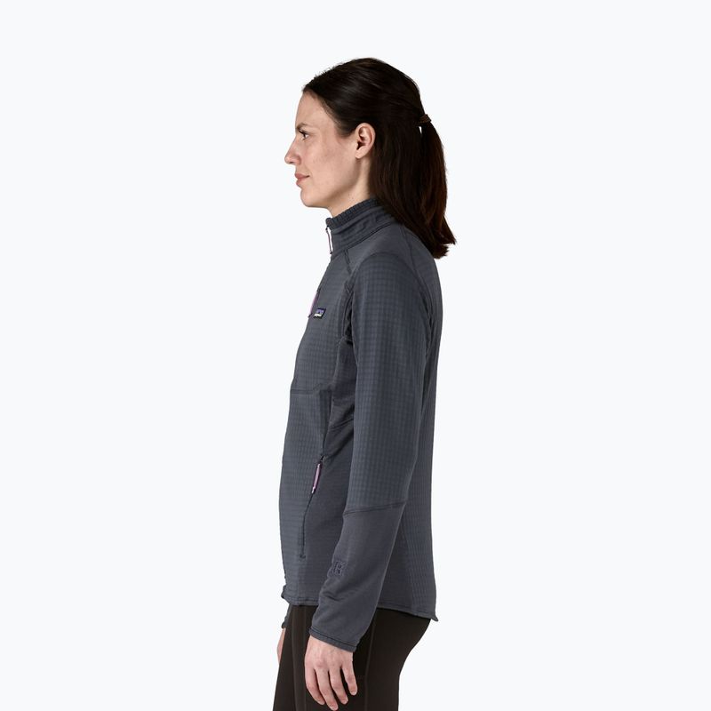 Patagonia női R1 Hybrid füstölgő kék melegítőfelső 3