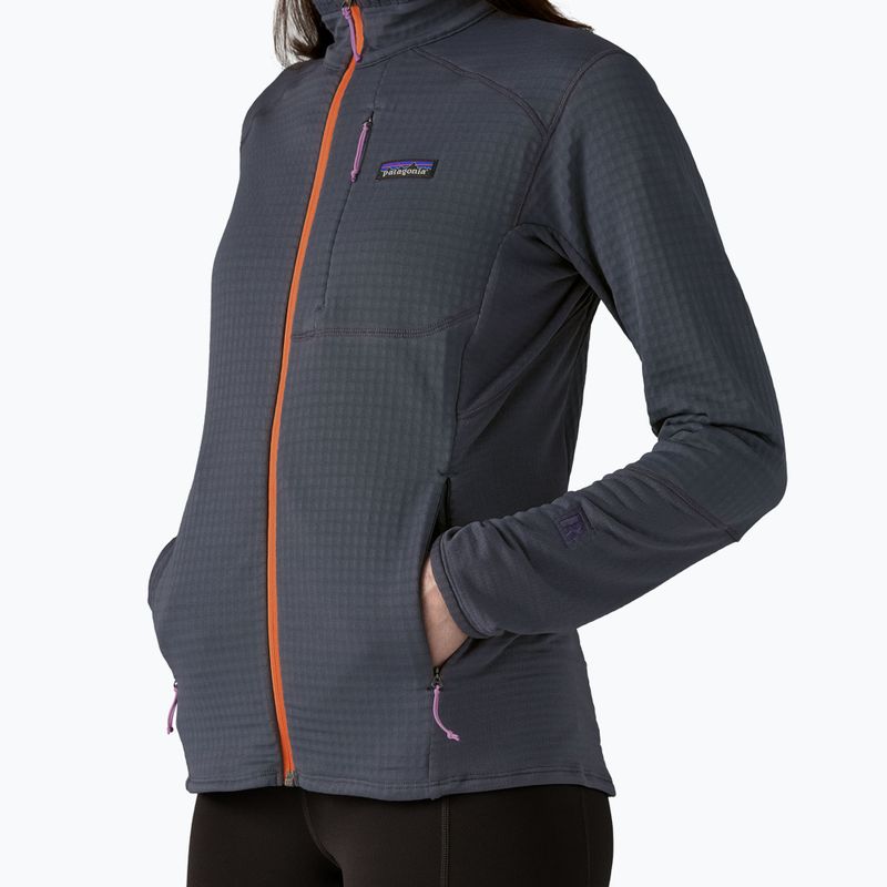 Patagonia női R1 Hybrid füstölgő kék melegítőfelső 5