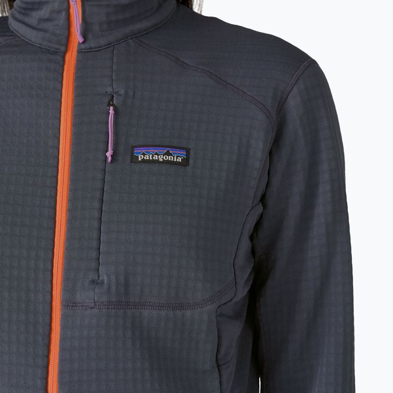 Patagonia női R1 Hybrid füstölgő kék melegítőfelső 6