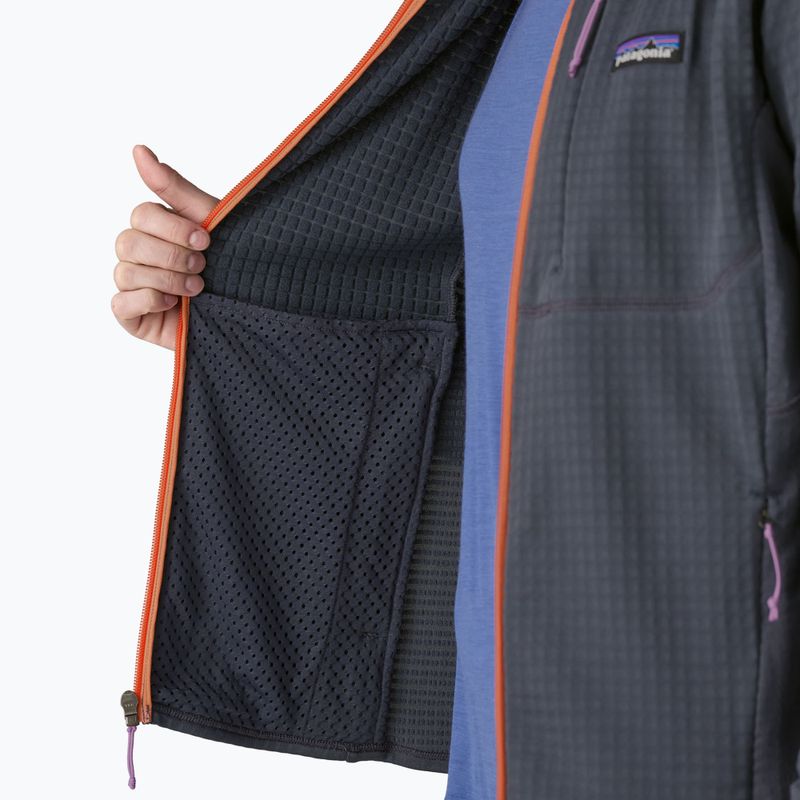 Patagonia női R1 Hybrid füstölgő kék melegítőfelső 7