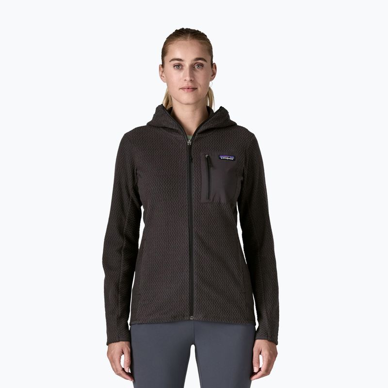 Női Patagonia R1 Air Full-Zip Fleece Hoody fekete