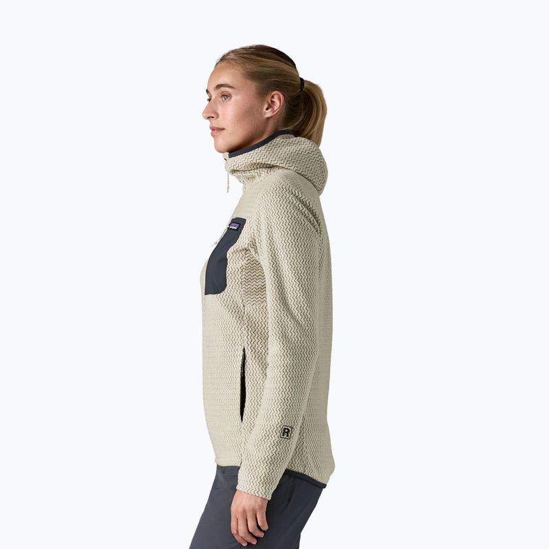 Női Patagonia R1 Air Full-Zip Fleece Hoody gyapjú fehér 3
