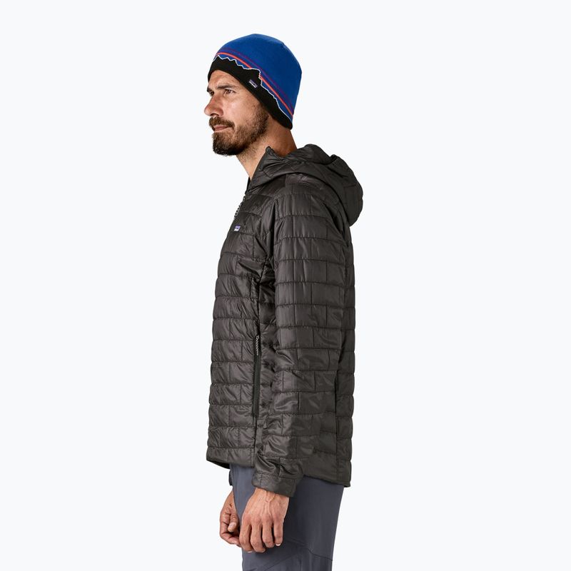 Férfi Patagonia Nano Puff Hoody pehelypaplan kabát fekete 4