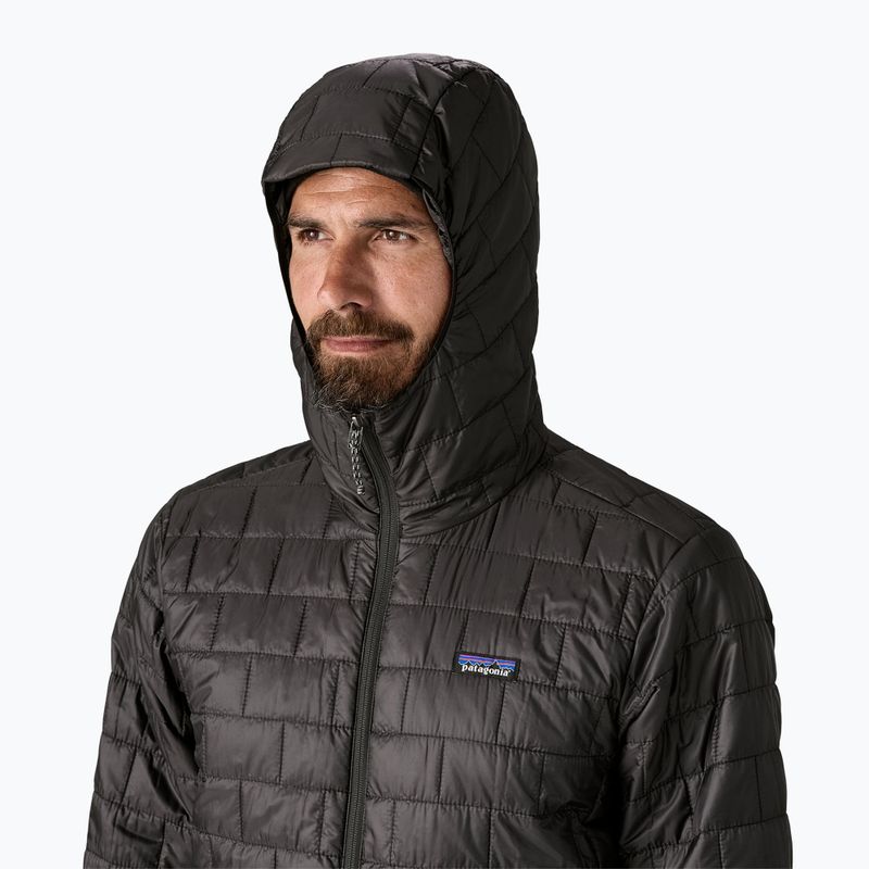 Férfi Patagonia Nano Puff Hoody pehelypaplan kabát fekete 5
