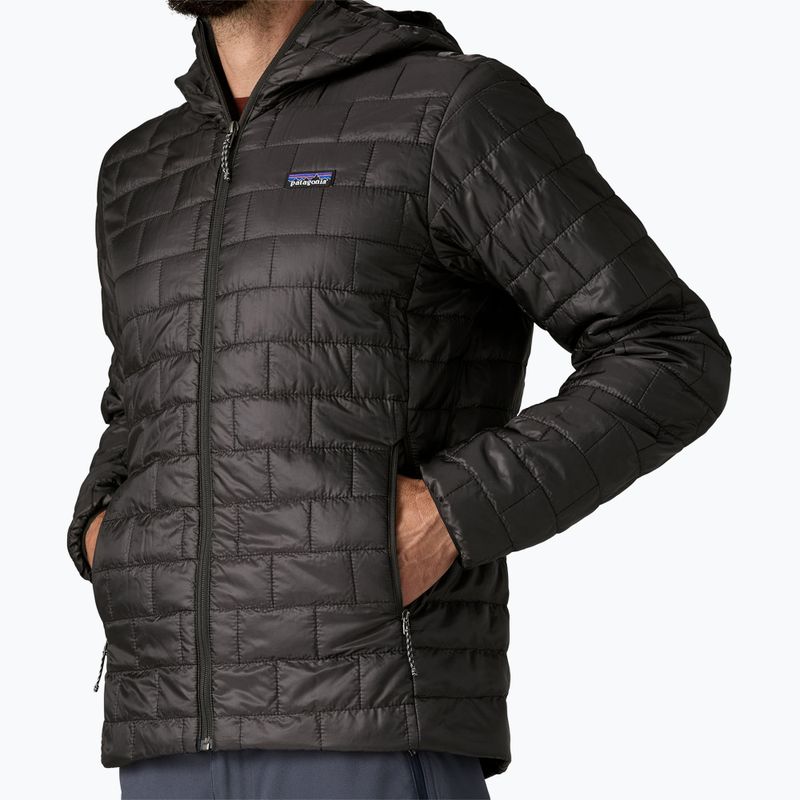 Férfi Patagonia Nano Puff Hoody pehelypaplan kabát fekete 6