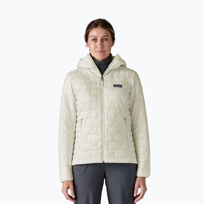 Női Patagonia Nano Puff Hoody nyír fehér pehelypaplan kabát