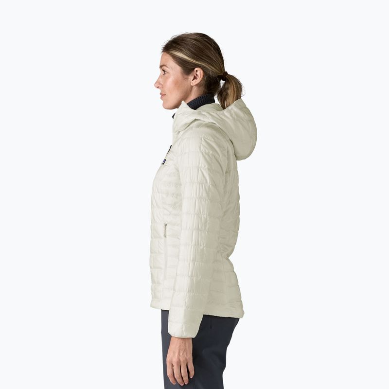 Női Patagonia Nano Puff Hoody nyír fehér pehelypaplan kabát 4