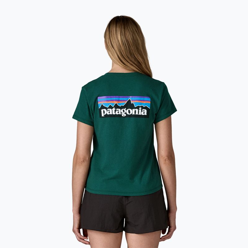 Női Patagonia P-6 Logo Responsibili-Tee kaszkád zöld 2