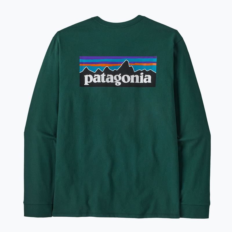 Férfi Patagonia P-6 Logo Responsibili cascade zöld hosszú ujjú ruha 2