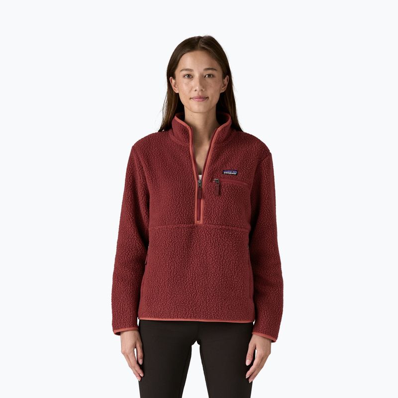 Női Patagonia Retro Pile gyapjú pulóver Marsupial sequoia piros