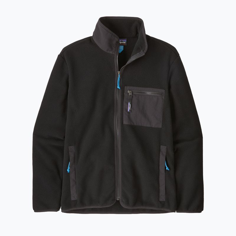 Patagonia férfi gyapjú pulóver Synch fekete egyszínű