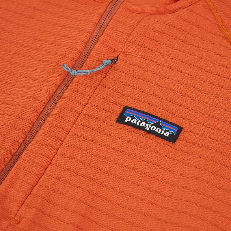 Férfi polár pulóver Patagonia R1 Hybrid coal orange 3